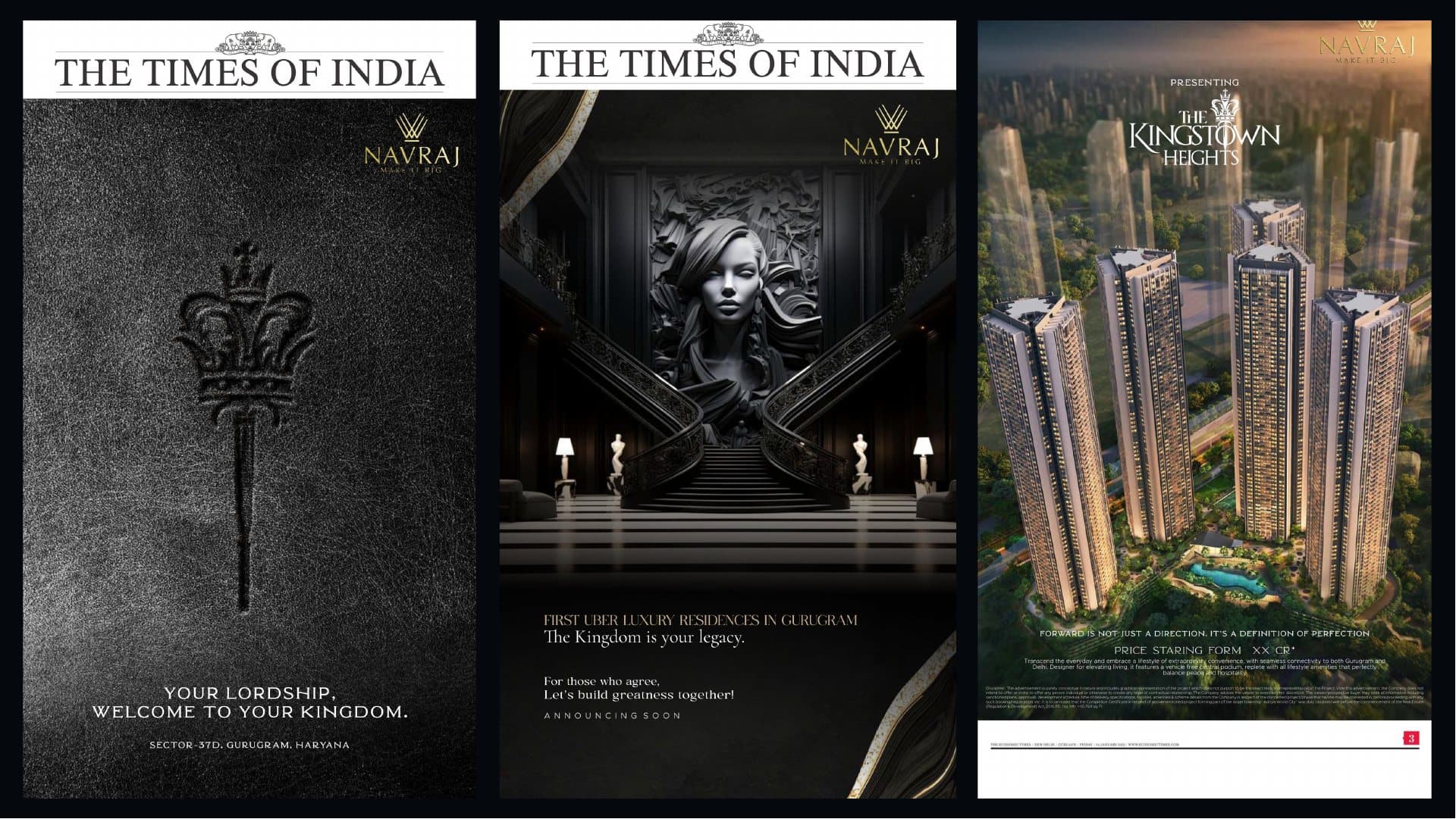 Navraj press advertisements: Your Lordship, welcome to your kingdom