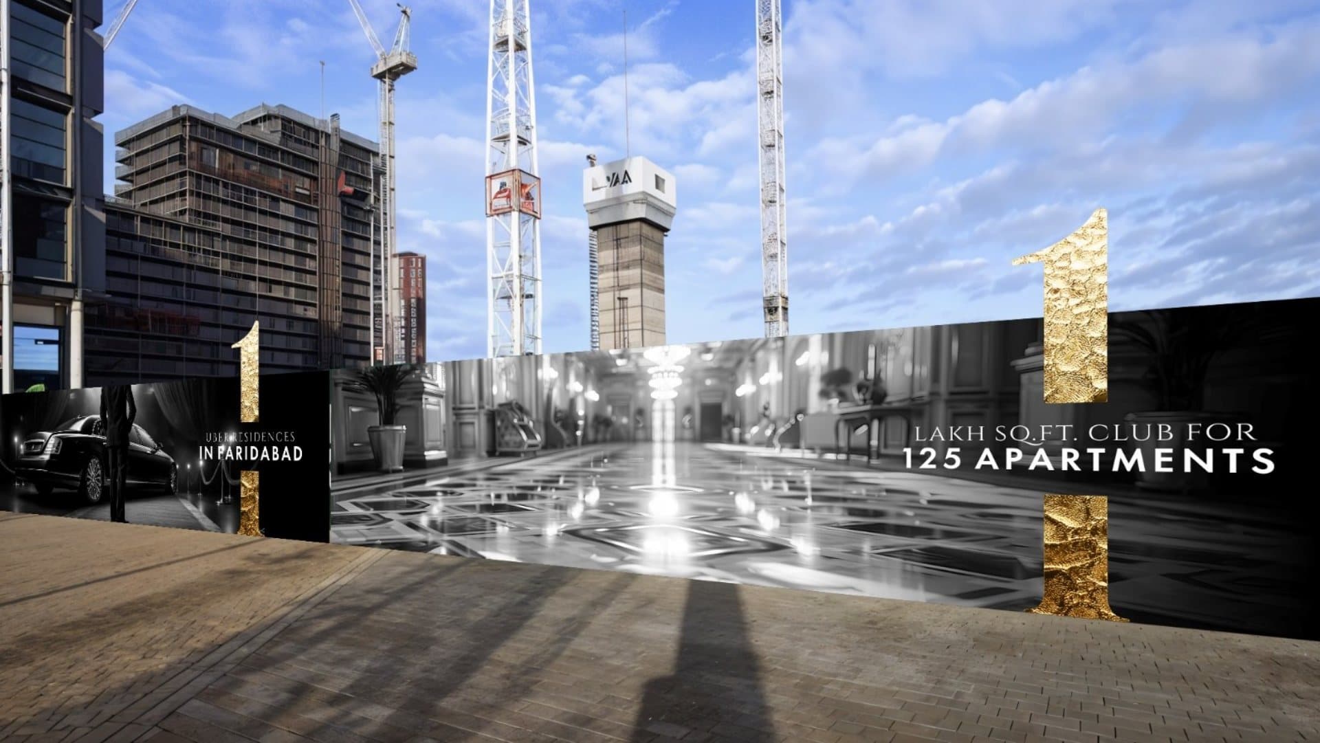 Site barricade: club for 125 apartments